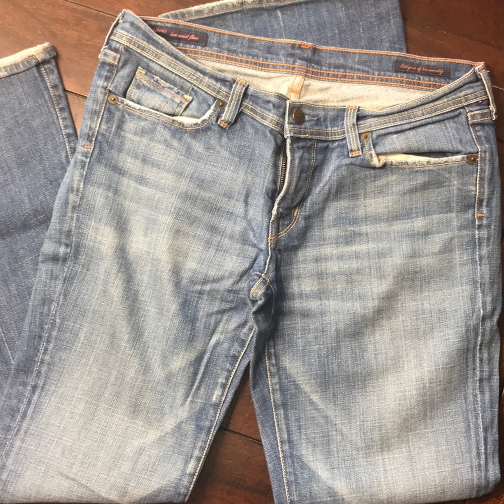 Citizens of humanity  low waist flair blue jeans